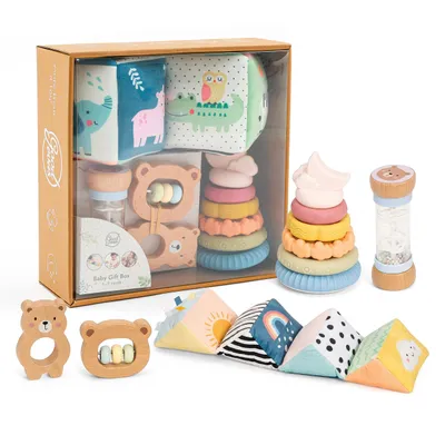 Produktbild von Goodevas Baby Geschenke-Box 6-9 Monate - Montessori-Inspiriert, für Jungen & Mädchen