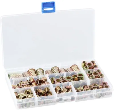 Schraubeneinsätze für Möbel, M4/M5/M6/M8/M10, 130 Stück
