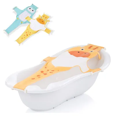 Produktbild von Chipolino Babywannen Netz Tiere, Badewanneneinsatz, Kunststoffbügel, ab Geburt gelb