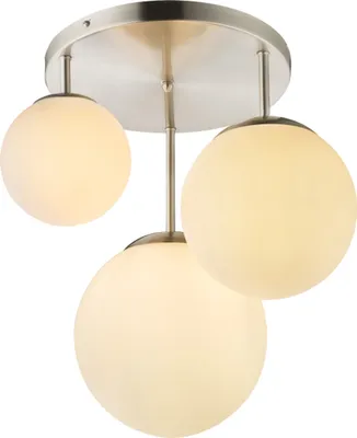 Productafbeelding van Design plafondlamp Joel nikkel met wit