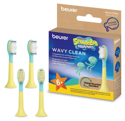Produktbild von Beurer SC WavyClean Aufsteckbürsten für elektrische Zahnbürste Kinder, ab 6