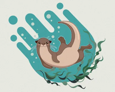 Produktbild von Zuty - Malen nach Zahlen - FRÖHLICHER OTTER, 40x50 cm, ohne Keilrahmen