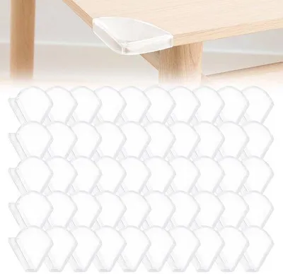 Obrázok produktu pre Unyqoos® PVC-ochranné rohy – 50 kusov – priehľadné, samolepiace chrániče hrán nábytku a okien, pre bezpečnosť detí