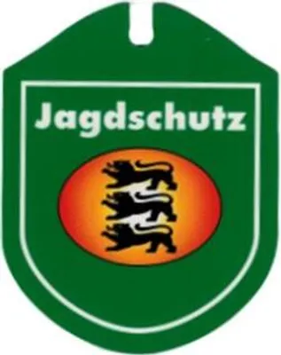 Produktbild von Einsatzschild Autoschild für Windschutzscheibe incl. Saugnapf - Jagdschutz - 308194 - incl. Wappen nach Wahl Color - Region Baden-Württemberg