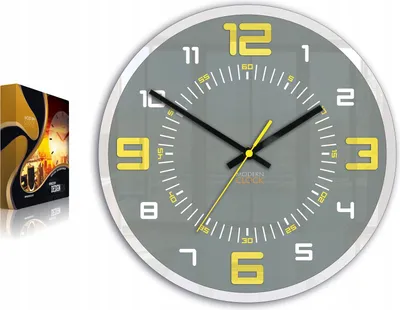 Produktbild von ModernClock, wanduhr groß 30cm wohnzimmer, Stilvoll, Uhr, Orion grau