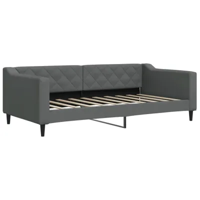Zdjęcie produktu dla vidaXL Łóżko dzienne ciemnoszare 90x190 cm tkanina