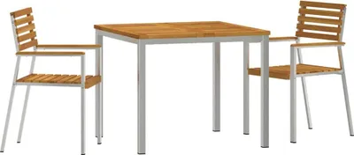 Image de Ensemble de salle à manger pour jardin 3 pcs