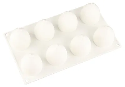 Produktbild von Eiförmige Kuchenform, 8 Mulden, Silikon, antihaftbeschichtet, DIY-Gebäckform