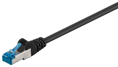 Produktbild von Goobay CAT 6A Patchkabel, S/FTP (PiMF), Schwarz, 1,5 m, LSZH halogenfrei, Kupfer