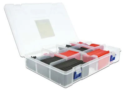 Productafbeelding van Delock assortimentsdoos krimpfolie, rood/zwart, 520-delig