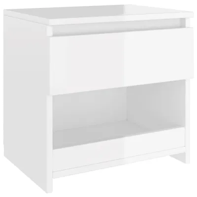 Produktbild von Nachttisch Hochglanz-Weiß 40x30x39 cm Holzwerkstoff