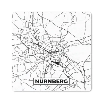 Produktbild von MuchoWow® Mauspad Mousepad Karte - Stadtplan - Nürnberg 20x20 cm - Mousepads - Maus Mat - Pad - Mausunterlage - Desk Mat - Bureauartikeln