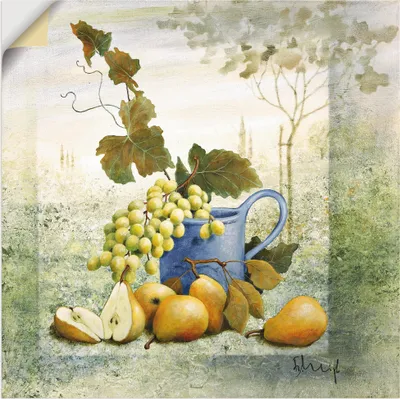 Produktbild von ARTland Wandbild, selbstklebend Birnenernte Größe: 100x100 cm
