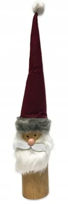 Imagen del producto de Figura de Papá Noel sobre un tronco, 51 cm