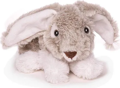 Obrázok produktu pre Plyšová hračka zajačik ležiaci sivý strakatý 14 cm