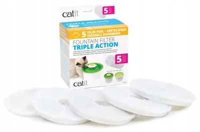 Produktbild von Catit Ersatzfilter für Blumenbrunnen, Weiß, 5 Stück