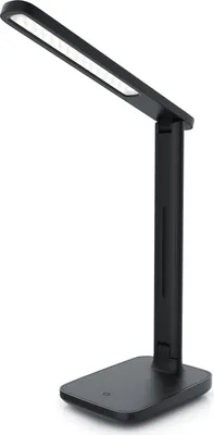 Produktbild von Brandson LED Schreibtischlampe mit 3 Helligkeitsstufen, Leder-Design, 42 LEDs dimmbar, 3 Farbtemperaturen, Sensor Touch, mit Netzteil, Schwarz