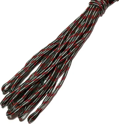 Produktbild von 5m Farbe-317 weiss-rot-schwarz Paracord Schnüre Nylonleine 2 mm