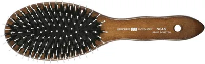 Zdjęcie produktu dla Hercules Sägemann 9045 Paddle Brush Odżywcza szczotka z naturalnego włosia dzika z poliamidowymi szpilkami z ciemnego drewna
