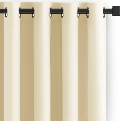 Zdjęcie produktu dla Zasłona do salonu CARLI na przelotkach gładka 140x270 kremowa Restilo