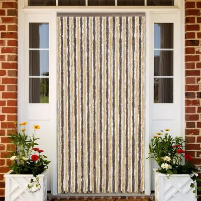 Produktbild von Möbel Fliegenvorhang Dunkelbraun und Beige 118x220 cm Chenille - Gardinen & Vorhänge 4004885