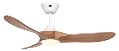 Immagine prodotto di Ventilatore da soffitto a risparmio energetico con luce LED e telecomando Eco Genuino-L 122 cm Bianco opaco / Rovere medio
