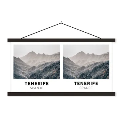 Produktbild von MuchoWow® Textilposter Teneriffa - Spanien - Berge 60x30 cm mit schwarzem Rahmen - Textilien