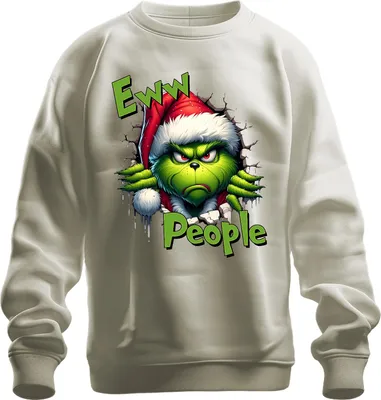 Obrázek produktu pro Eww People Grinch Christmas grumpy grimpy funny gift uni mikina, příroda, L