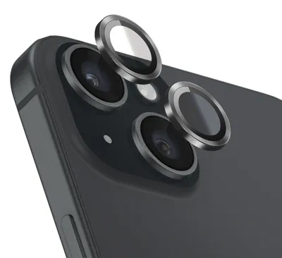 Produktbild von Zanaé, Kameraschutz für iPhone 15 / 15 Plus aus Panzerglas und Aluminium, Schwarz