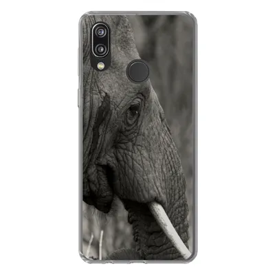 Produktbild von MuchoWow® Handyhülle Schutzhülle Hülle für Huawei P20 Lite (2020) Elefant - Tiere - Schwarz - Weiß Silikon Softcase Handy Hülle - Kartenhalter