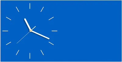 Produktbild von Wanduhr aus Glas mit Motiv Blauer Hintergrund II- 60 x 30 cm - inkl. Aufhängesystem