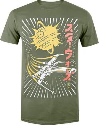 Image de Star Wars - T-shirt "Rebel Attack" pour homme TV1413 (M) (Vert militaire)