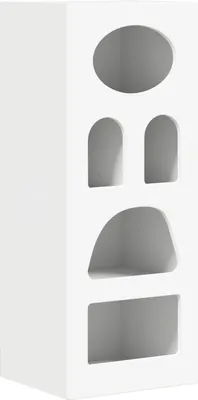 Image de Buffet Blanc 40 x 35 x 100,5 cm Bois d'ingénierie
