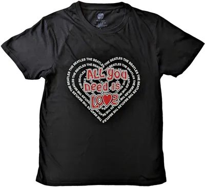 Produktbild von The Beatles - "All You Need Is Love" T-Shirt für Herren/Damen Uni RO5575 (M) (Schwarz)
