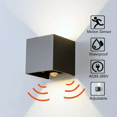 Produktbild von LED Wandleuchte Außen 12W verstellbare warmweiße Strahl Eckwandleuchte IP65 wasserdicht