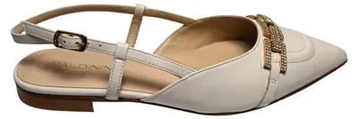 Image de Chaussures Baldinini, modèle D5F204P1NAPP9002. Chaussures pour femme, en cuir nappa, couleur blanc cassé