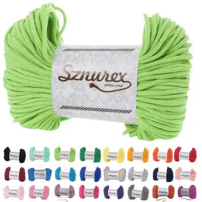 Makramee-Garn 5 mm x 100 m, Oeko-Tex, Baumwolle mit Polyesterkern