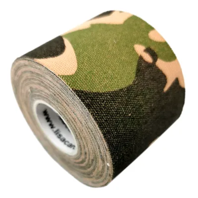 Produktbild von LisaCare Kinesiologie Tape - Camouflage Grün - 5cm x 5m
