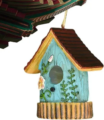 Produktbild von Vogelhaus Wetterfest - Dekorativ, 18,5 cm Hoch, Bunt