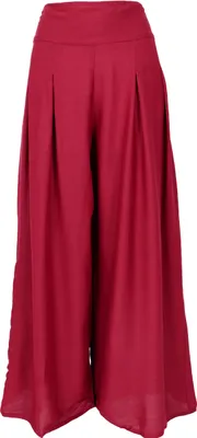 Produktbild von Boho Hosenrock, Weite Sommerhose - Dunkelrot, Damen, Viskose, Größe: S/M