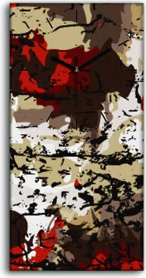 Produktbild von Wandbild Leinwand Bilder Wanduhr Geräuschlos Kunstdruck 30x60 Abstraktion - schwarze Hände
