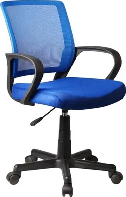 Immagine prodotto di Sedia da ufficio Casa Dolce OZZ, per bambini, 53x56,5x81-93 cm, tessuto e rete, regolabile in altezza, blu, con braccioli
