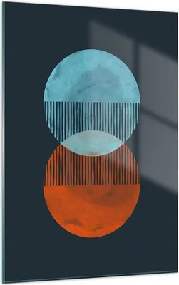 Produktbild von Bilder auf glas - Einteilig - Geometrie Abstraktion Minimalismus - 50x70cm - Glasbilder - Wandbilder - Bilder - Wanddekoration aus Glas - Glas Bilder - Wandbild auf Glas - GPA50x70-5042