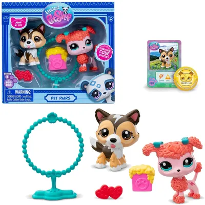 Image de Jeu "Jump N' Joy" de la collection Littlest Pet Shop, comprenant des figurines et des accessoires