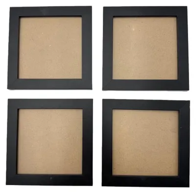 Imagen del producto de Juego de 4 marcos negros para fotos, aptos para colgar en la pared o colocar sobre una mesa