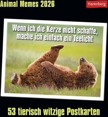 Produktbild von Harenberg Postkartenkalender Animals Memes