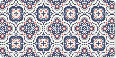 Produktbild von MuchoWow® Mauspad Mousepad Blumen - Retro - Design 60x30 cm - Mousepads - Maus Mat - Pad - Mausunterlage - Nachhaltig