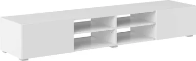 Image de Armoire TV 4 niches Blanc, 185 x 42 x 31