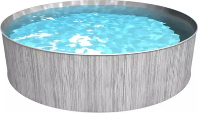 Produktbild von Steinbach Stahlwand Swimming Pool "New Splasher Secure" dunkelgraue Holzoptik Ø 350 x 90 cm