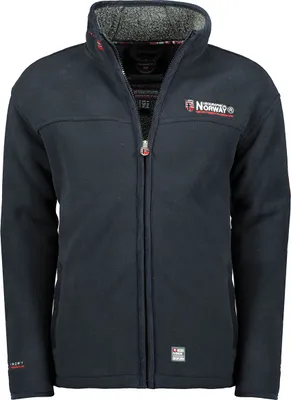 Produktbild von Geographical Norway Herren warme flauschige Fleece Outdoor Jacke Sweater Ski Sport Freizeit G-Ubolt, Farbe: Navy, Größe: L